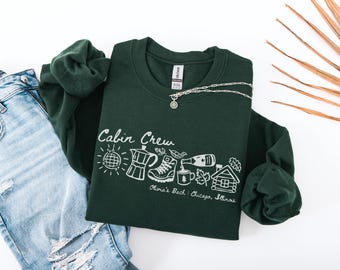 Custom Cabin Crew Bachelorette Sweatshirt, Camping Bachelorette Party Shirt, Bachelorette Favors, Bachelorette Crewneck, Girls Trip Shirt