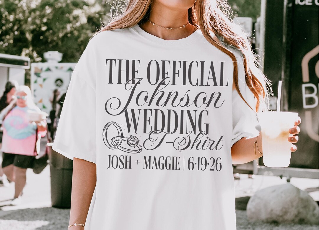 Wedding Merch Examples Custom Wedding Shirts, Personalized Bridal Party Gifts, Wedding Party ...