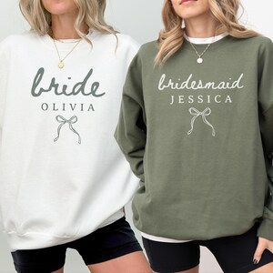 Custom Bridal Party Sweatshirt: Bride Crewneck, Bachelorette Matching Outfit