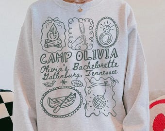 Custom Camp Bachelorette Sweatshirt, Camping Bachelorette Party Shirt, Bachelorette Favors, Bachelorette Crewneck, Cabin Crew