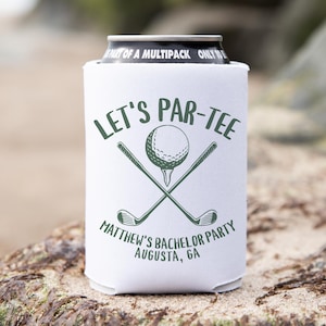 Personalized Golf Bachelor Party Can Cooler, Custom Bachelor Party Favor, Groomsman Gift, Boys Trip Can Coolers, Birthday Trip