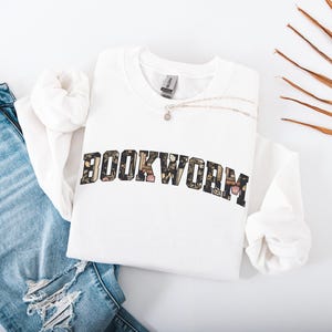 Floral Bookish Sweatshirt, Bookworm Crewneck, Book Lover Merch, Book Club Gift, Literary Sweater, Reading Sweatshirt, Teacher Gift, Booktok