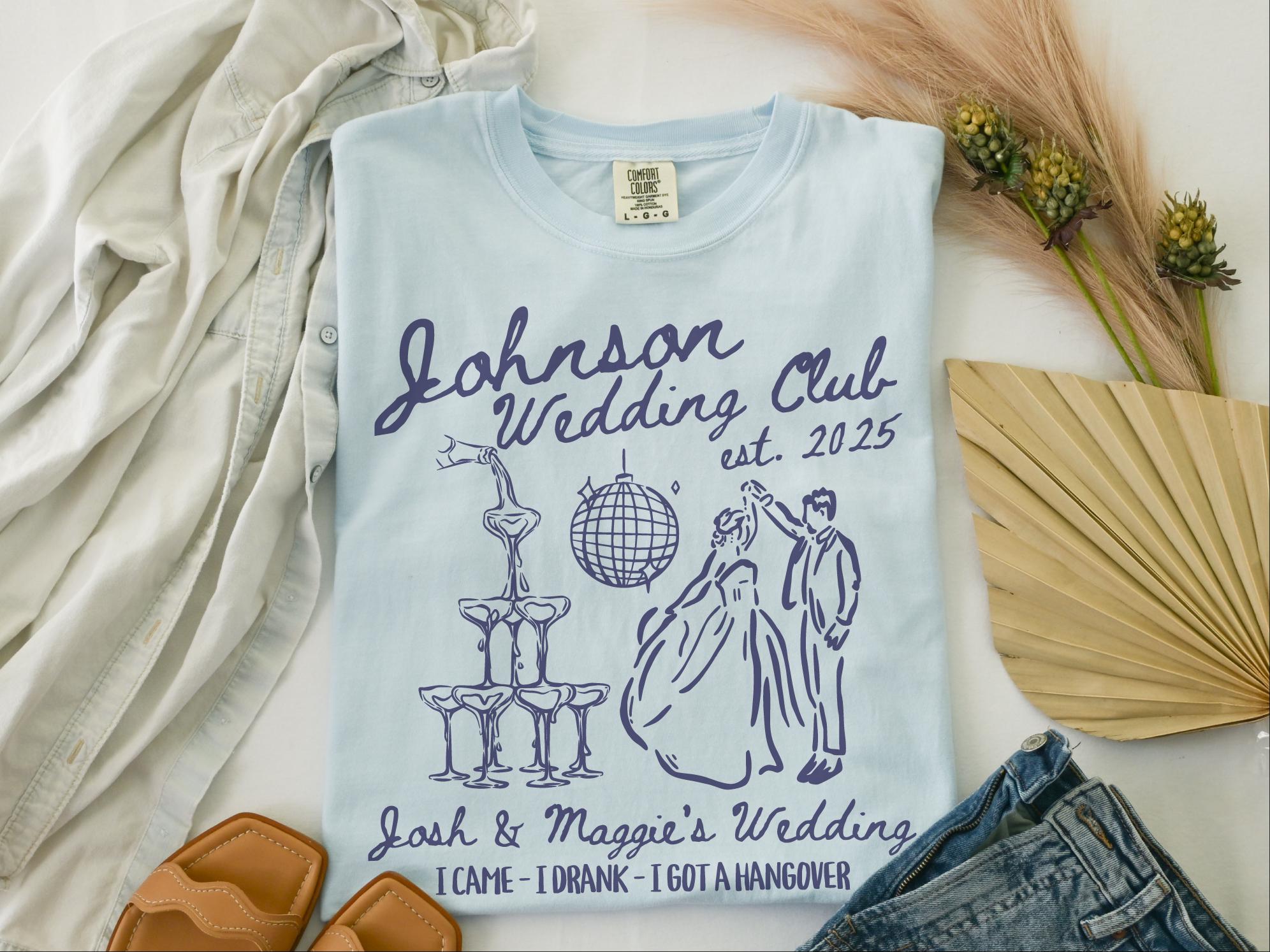 Wedding Merch Examples Custom Wedding Shirts, Personalized Bridal Party Gifts, Wedding Party ...