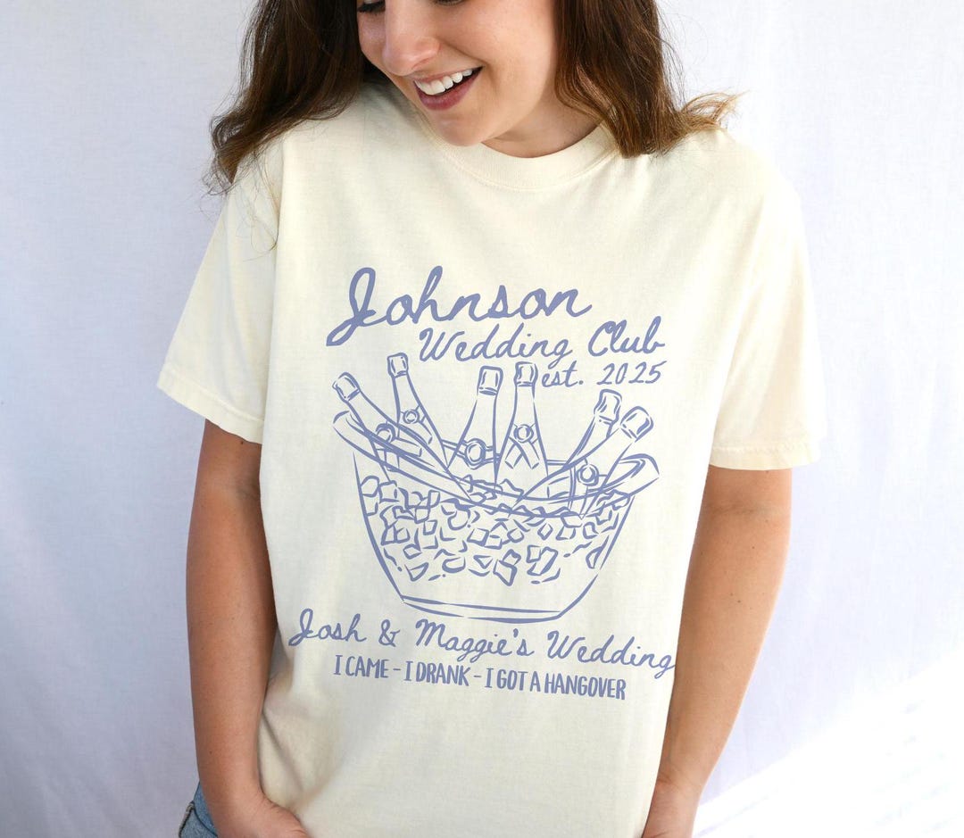 Wedding Merch Examples Custom Wedding Shirts, Personalized Bridal Party Gifts, Wedding Party ...