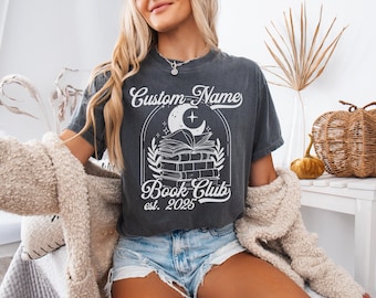 Custom Book Club Shirt, Personalized Reading Club Tee, Bookish Gift, Book Lover Shirt, Bookworm Tee, Design Your Own