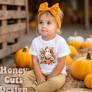 Halloween PNG, Spooky Ghost, Autumn sublimation design, Fall PNG, Pumpkins, leaves PNG, Watercolor Sublimation, Instant download, Ghouls