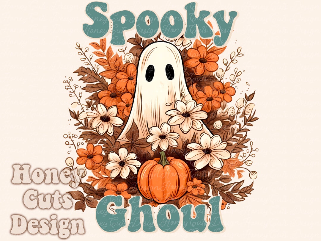 Halloween PNG, Spooky Ghoul, Ghost, Autumn Sublimation Design, Fall PNG ...