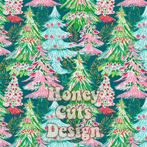 Christmas trees seamless pattern,Bright Pink Christmas trees digital seamless file commercial use, winter seamless pattern, Girls print