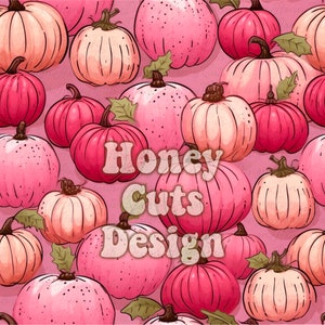 Halloween seamless pattern, Pink Pumpkin digital seamless commercial use, fall seamless pattern, Girls digital paper commercial use file