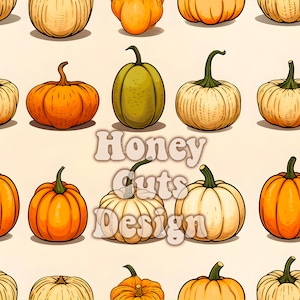 Halloween seamless pattern, Pumpkin pattern, digital seamless commercial use, fall seamless pattern, Thanksgiving digital paper