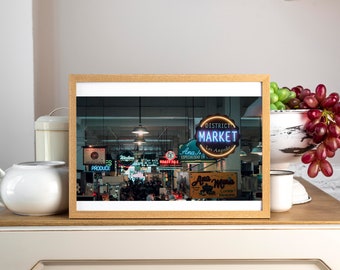 Grand Central Market Los Angeles Poster, Leuchtreklame Fotografie