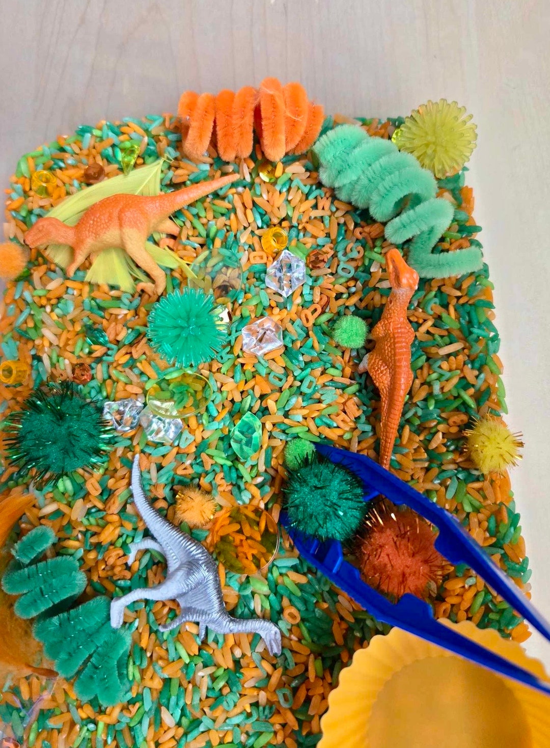 Sensory Kit, Learn N Play Pack, Dinosaur, Sensory Bin, Sensory Rice ...