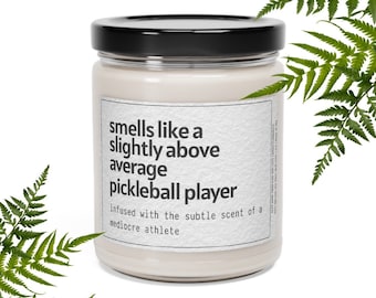 Pickleball Candle, Gift for Pickleball Player, Funny Pickleball Gift, Christmas Gift for Pickleball Player, Pickle Ball Player Birthday Gift