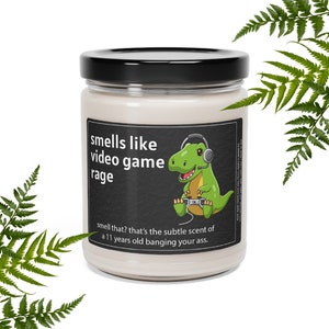 Video Game Rage Candle, Funny Gamer Candle, Gift for Video Game Lover, Video Game Gift, Gamer Gift for Boyfriend, Funny Video Game Candle