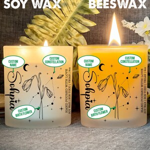 Personalized Soy Wax Candles 100% Pure Organic Soywax and Pure Essential Oils Non-Toxic Sustainable & Clean Burning Wood-Cotton Wick Candles