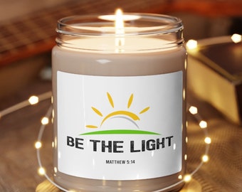 Be The Light Soy Candle, Christian Candle, Bible Verse Candles, Woman Christian Candle Gift, Bible Faith Candle, Matthew 5:14 Sweater