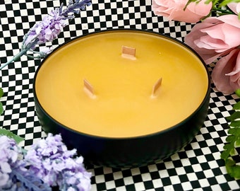 Vela grande en lata de 16 oz, vela de cera de abejas natural, vela de cera de abejas, vela de lujo