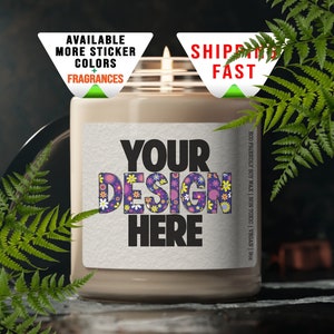 CUSTOM TEXT Soy Wax Your Text Candle Gift  Friend Mom Christmas Valentine’s Day Funny Wedding personalized candle hand made, soy candle