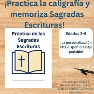 Práctica de las Sagradas Escrituras. Folleto para los niños. Escuela dominical. Escuela de Hogar. Ecritura Cristiana. espagnol.
