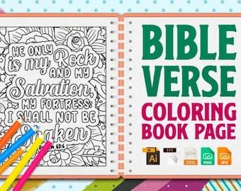 Bible Verse Coloring Pages for Kids, Christian Printable Activities, Scripture Coloring Book, Sunday School Worksheets, Bible Learning PDF