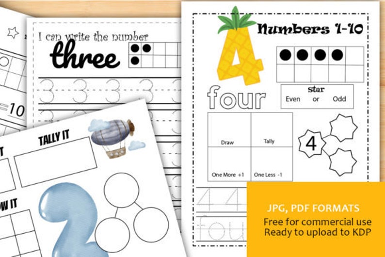 Preschool Printables Learning Numbers - Etsy