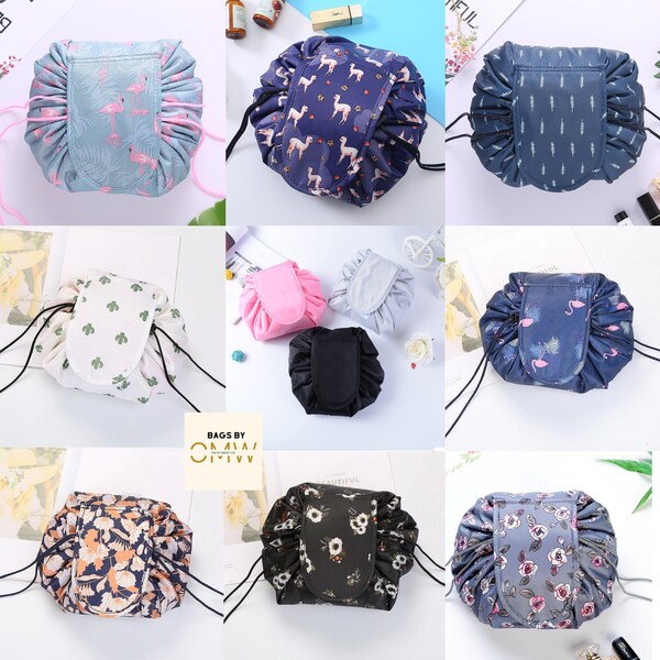 drawstring makeup travel bag