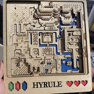 Hyrule Layered 2-D Map - Link to the Past - Handmade