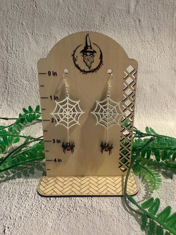 Orecchini A Ragno E Ragnatela Per Halloween – Donna – Gotici, In Lega Di Zinco Con Strass Neri – Pendenti Spaventosi Per Feste In Maschera E Cosplay - 4