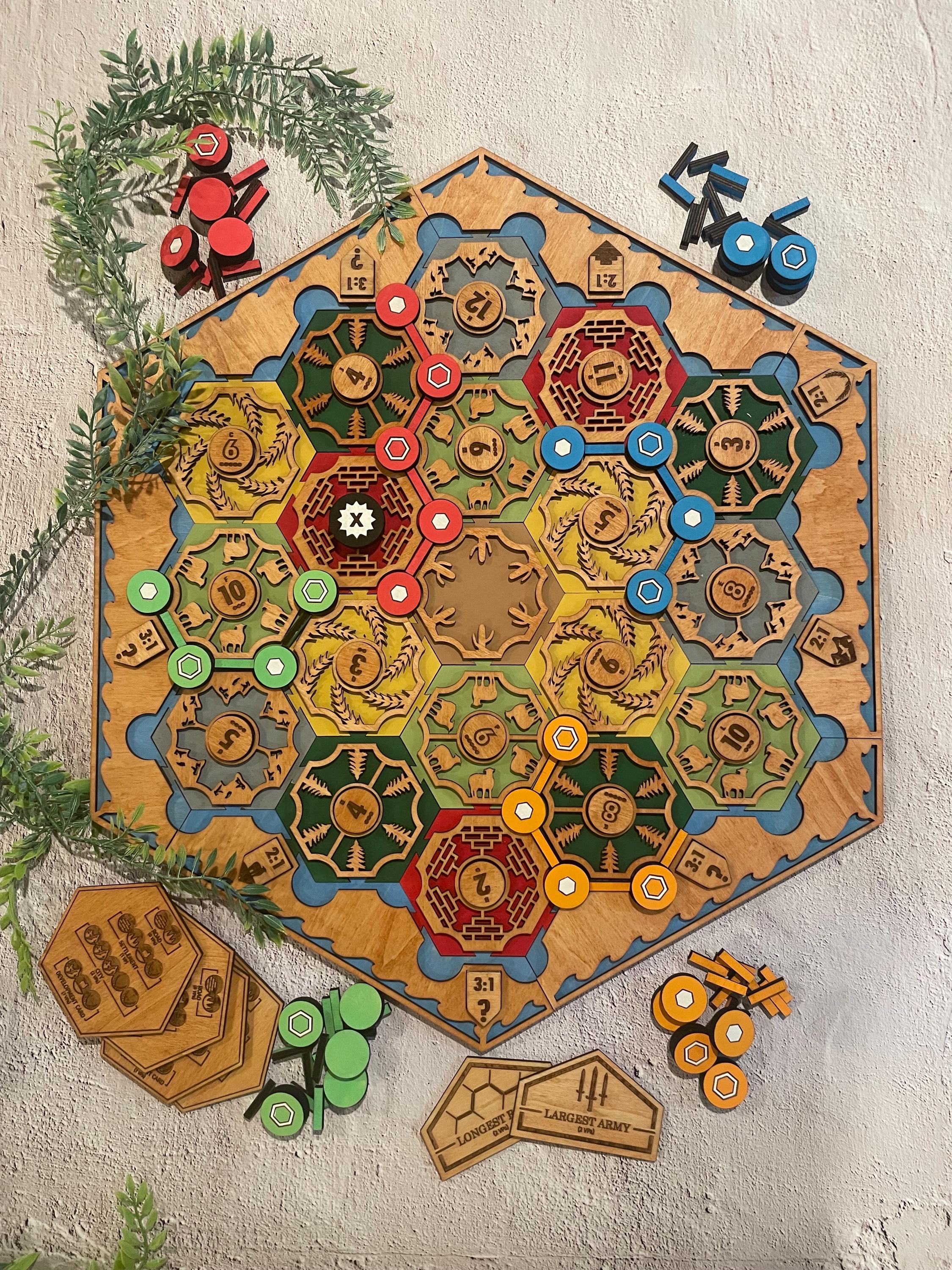 カタン　海外製木製セット Catan Wood Replacement Pieces - Etsy