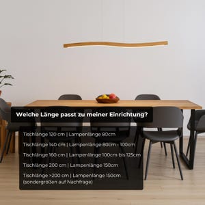 Solid wood pendant light, slightly recessed, LED pendant light - Lyra, dimmable with memory function, solid wood, handcrafted, Smart Home image 12