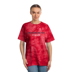 USWNT Let&#39;s Go Girls Tie-Dye Tee, Red T-Shirt