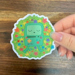 BMO sticker - decal - cute sticker - adventure time sticker - gifts for friends - Adventure Time - glossy sticker - water bottle sticker