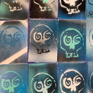 3 Graffiti Skull Stickers Mystery 3 pack