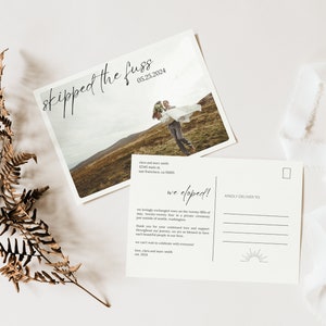 Elopement Announcement | Elopement Announcement Postcard | Photo Elopement Announcement | Wedding Announcement | Elopement Template | Elope