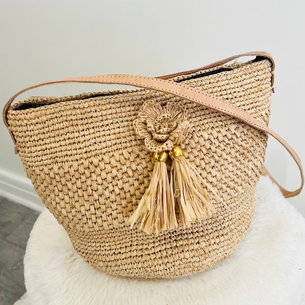 Sac en raphia au crochet