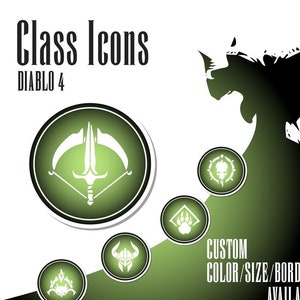 Green | DIABLO 4 CLASS ICONS | Discord Badges + Emotes