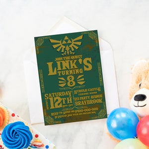 Printable Legend of Zelda Birthday Invitation | Printable Instant Download