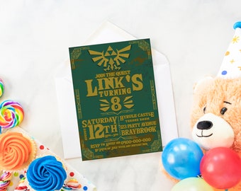 Printable Legend of Zelda Birthday Invitation | Printable Instant Download