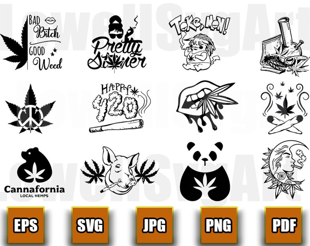 Weed SVG Weed Vektor Weed Cutfile Weed Clipart Weed - Etsy.de