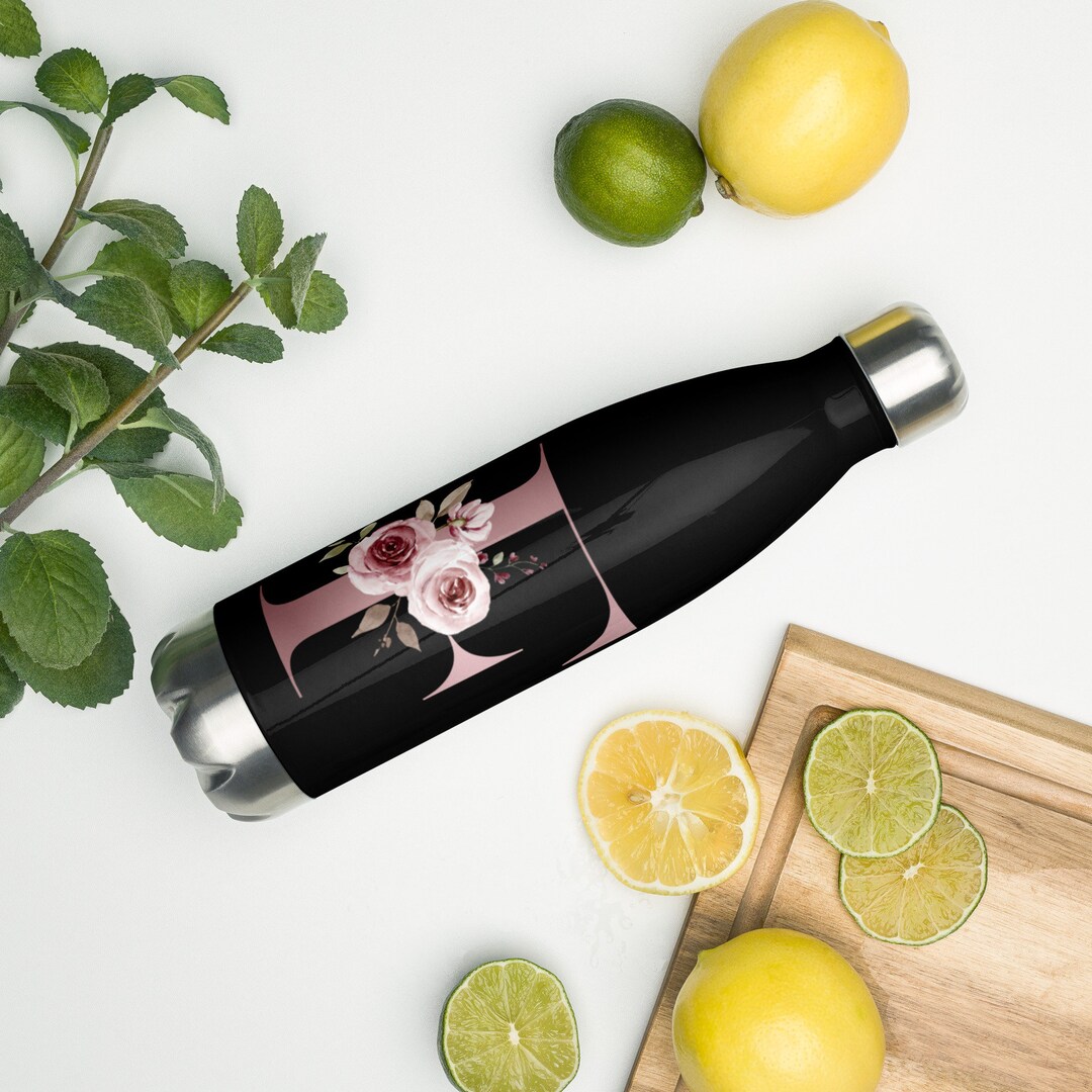 Personalized Workout Bottle Custom Initial Bottle Feminine Water Bottle