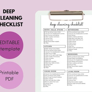 Cleaning Checklist • Weekly Cleaning Schedule • Minimalist Cleaning Planner • Cleaning Printable • Cleaning To Do List • Cleaning Schedule