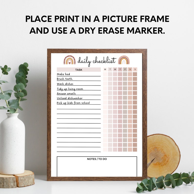 Daily Checklist | Daily Routine | Daily Checklist Planner | Project ...