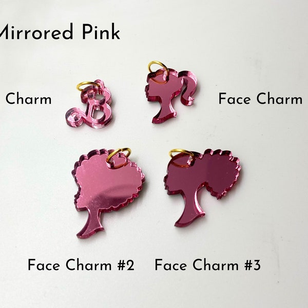 Pink Bracelet Acrylic Charms for Bracelet Earring Jewelry Kit Girls Beaded B Bracelet for Girls Birthday Afro Girl Birthday Gift Party Favor
