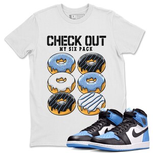 Sprawdź mój sześciopak unisexowy T-shirt - koszulka sportowa pasująca do 1s UNC University Blue