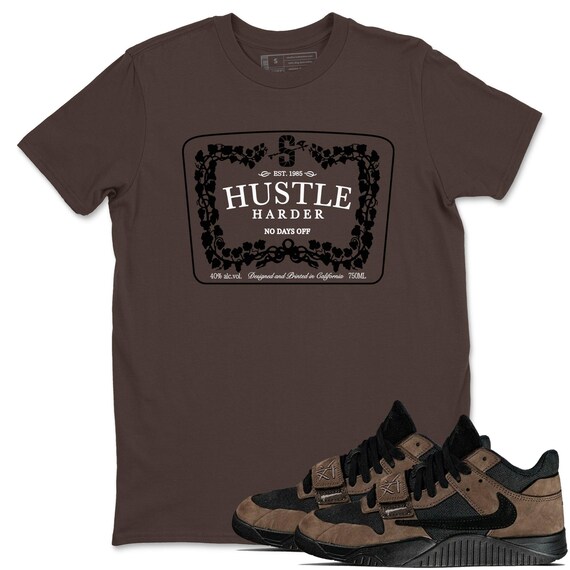 Hustle Harder Graphic Tee Sneaker T-shirt to Match Jumpman Jack