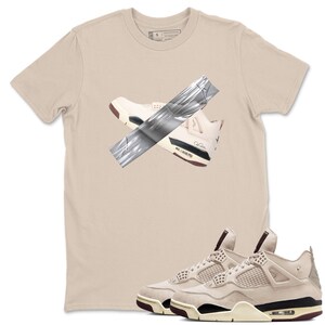 Duct tape Sneaker Tee - Sneaker T-Shirts To Match Jordans 4s A Ma Maniere Fossil Stone