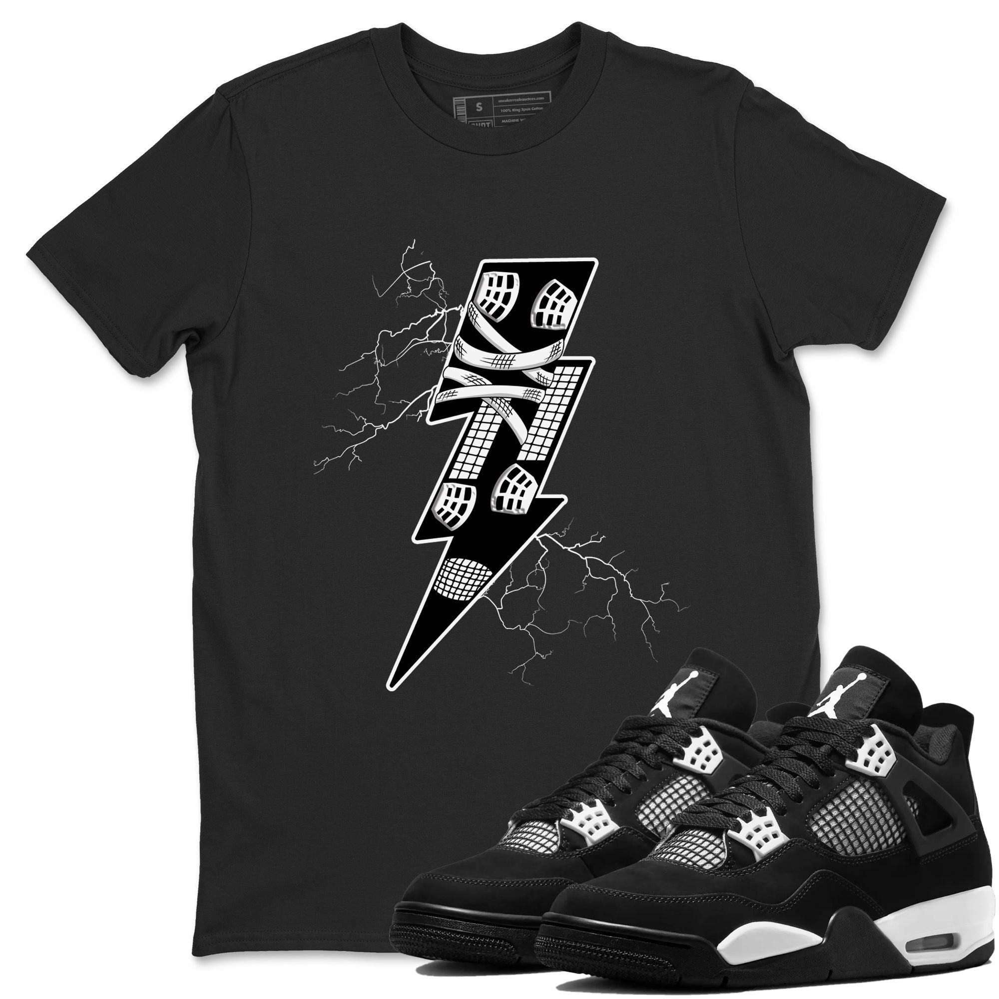 Thunder Kick - Sneaker Shirts To Match Jordans 4s White Thunder