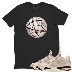 Camo Basketball Planet Sneaker Tee - Sneaker T-Shirts To Match Jordans 4s A Ma Maniere Fossil Stone
