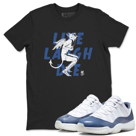 Laughing Devil unisex Shirts to Match Jordans 11S Low Diffused Blue
