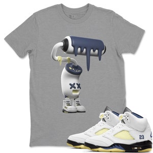 3D Paint Roller Sneaker Tee - Casual Unisex Cotton Sneaker T-Shirt To Match AJ5 A Ma Maniere Dawn